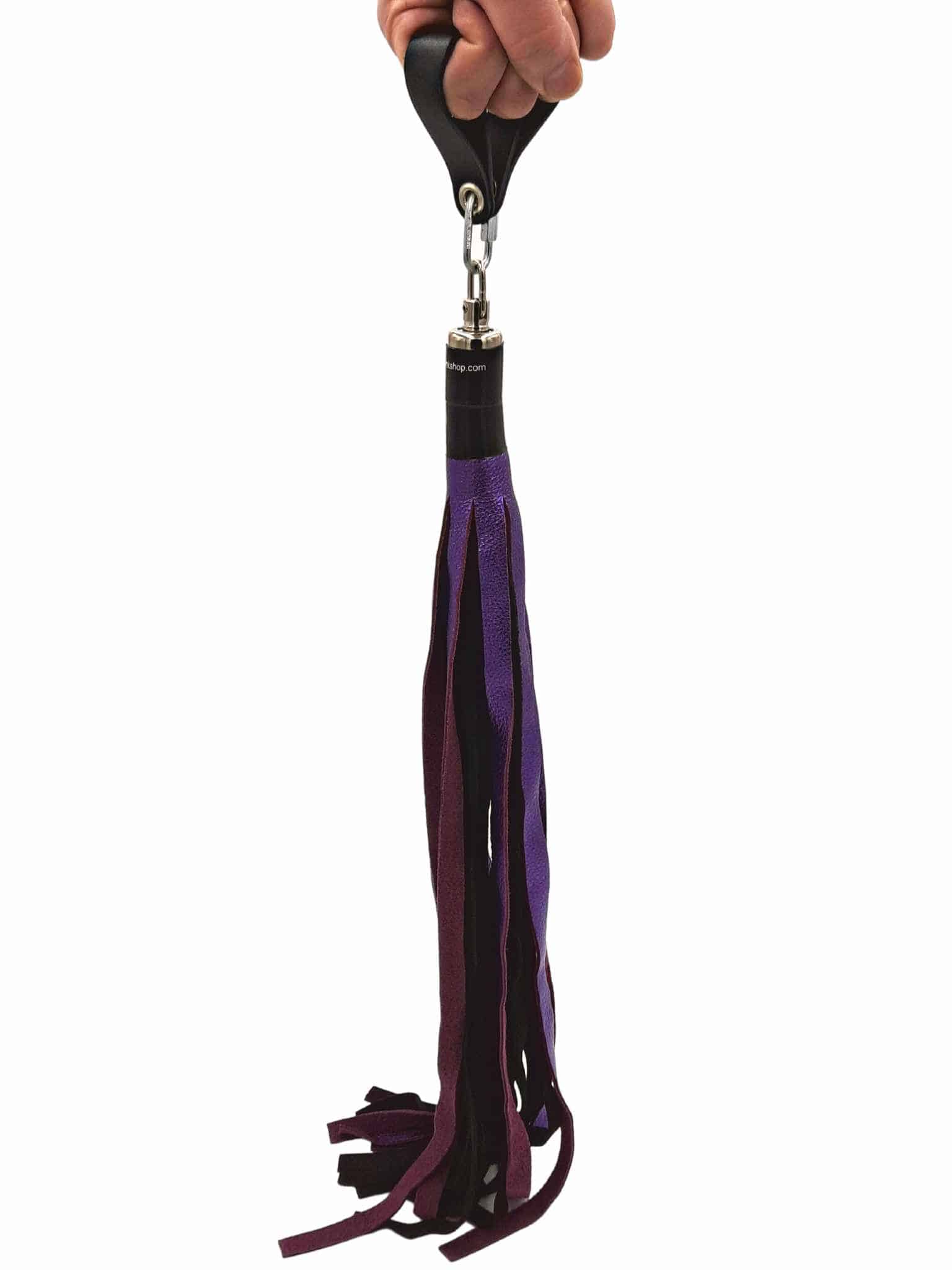 Metallic Leather Floggers, w/Fingerloops (Available in multiple colors) - Image 7
