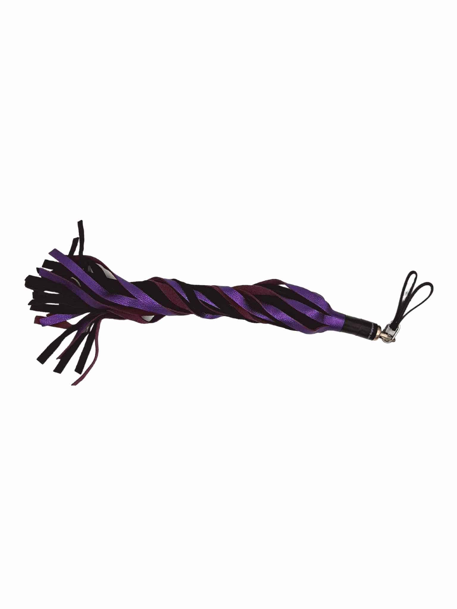 Metallic Leather Floggers, w/Fingerloops (Available in multiple colors) - Image 6