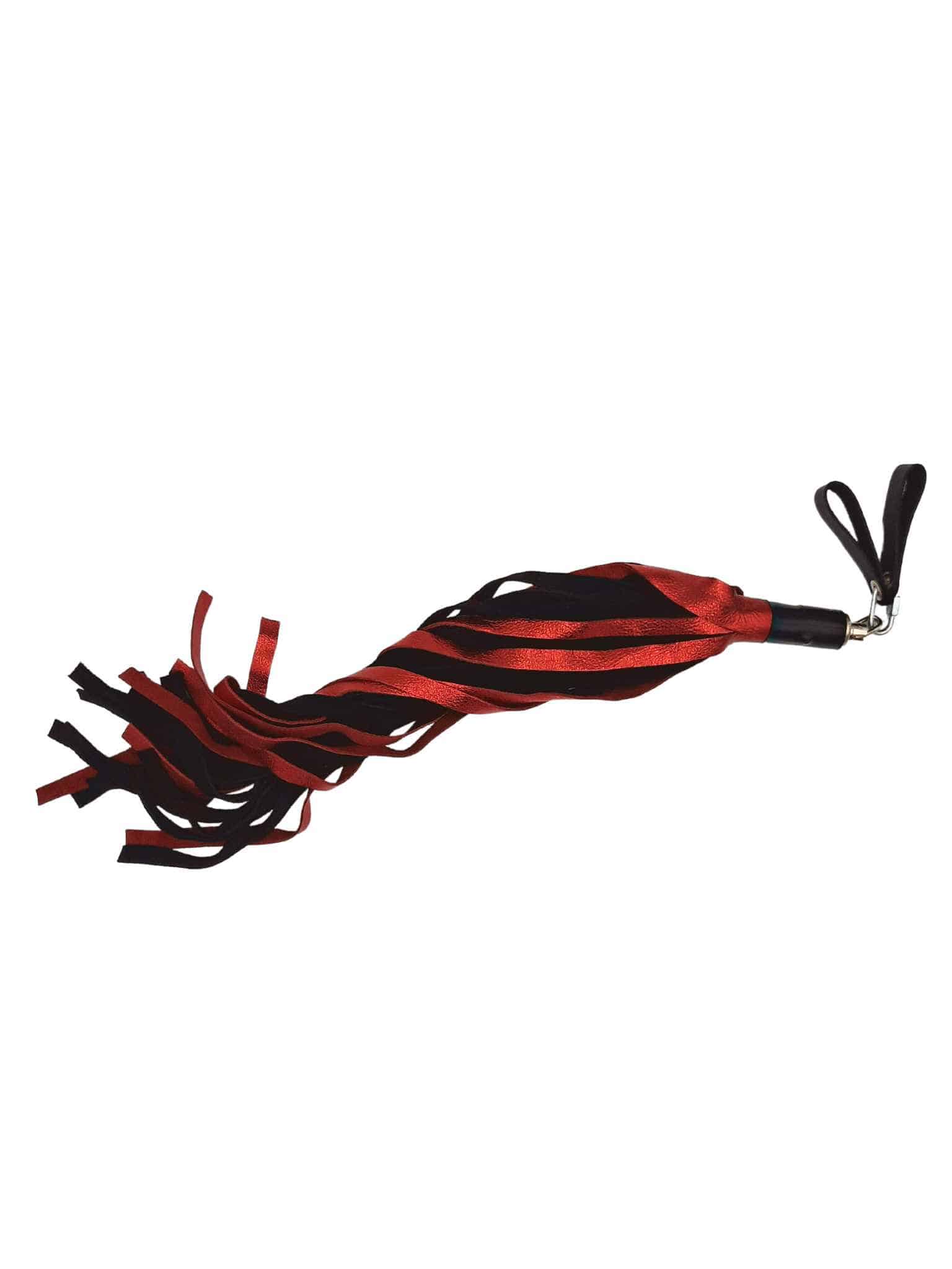 Metallic Leather Floggers, w/Fingerloops (Available in multiple colors) - Image 4