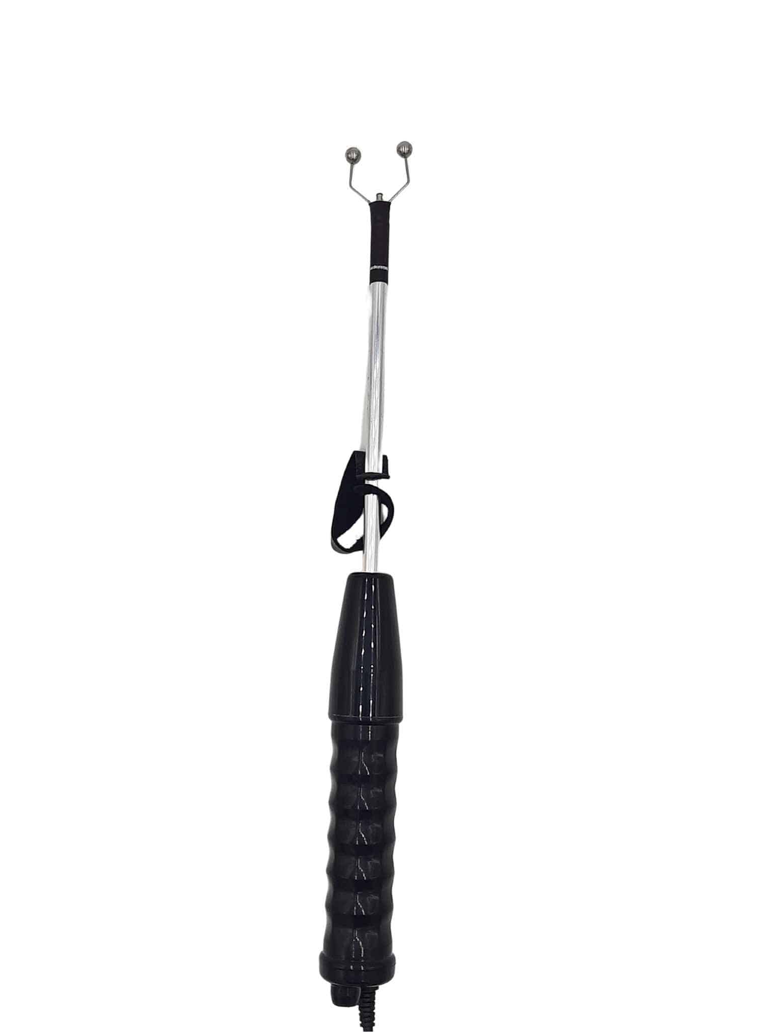Silver balled devil horn attachment inside of a violet wand