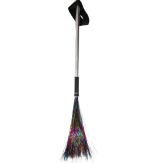 Festive Rainbow Mylar Flogger Accessory for Violet Wand w/ Strap